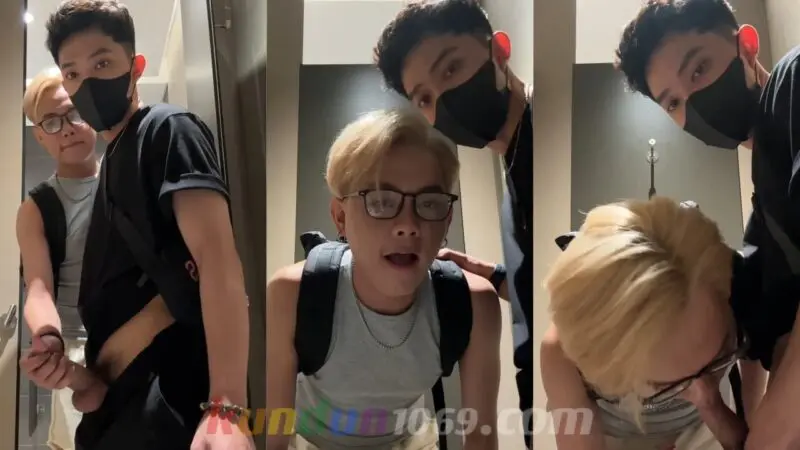 OF SEVEN x HANDSOME BOY SUCK COCK DRINK SEMEN IN THE TOILET