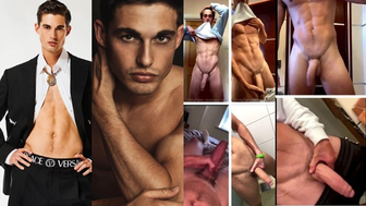 Model Kieran Warner (warmer_kk) shows off his monster cock – a compilation