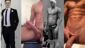 University swimmer “Ash” – big dick jerk compilation