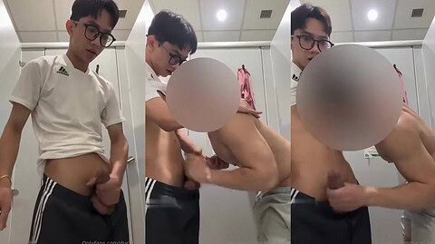 Asian twink gets jerked in a public bathroom stall – Ducal (7Ducal, imyour_seven, ducal_39)